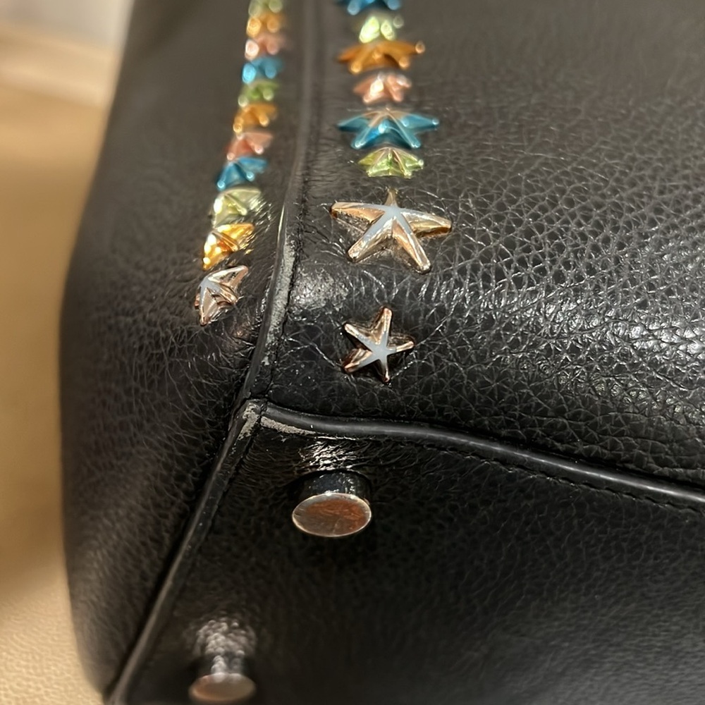 Jimmy Choo Navy Blue Leather Star Tote Bag - Picture 11 of 15
